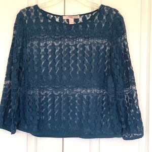 Forever 21 Green Lace Blouse